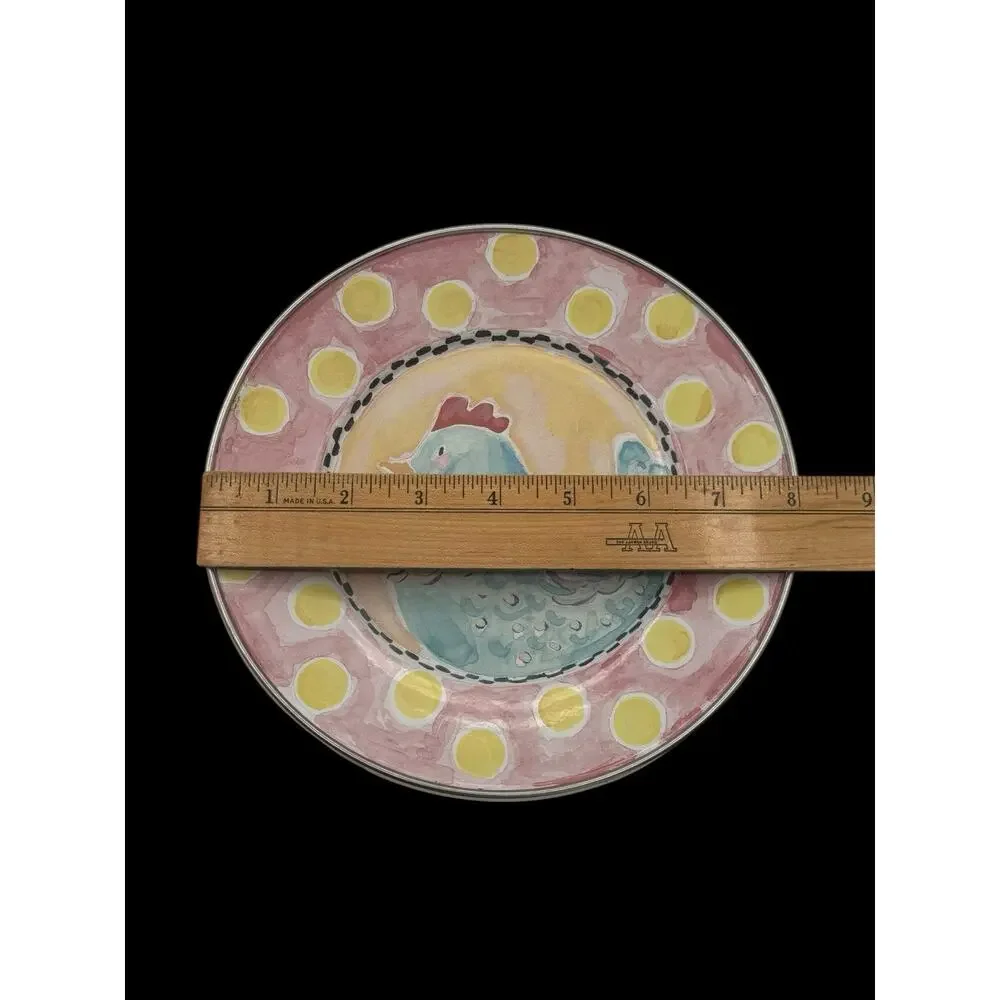 MacKenzie Childs Spring Chicken Plate 8